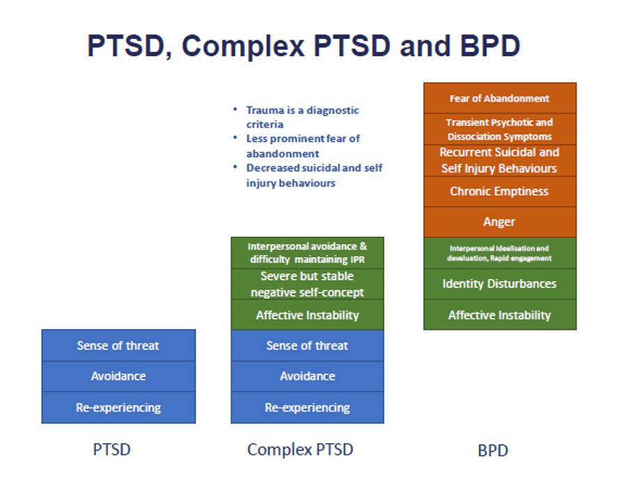 PTSD vs CPTSD vs BPD